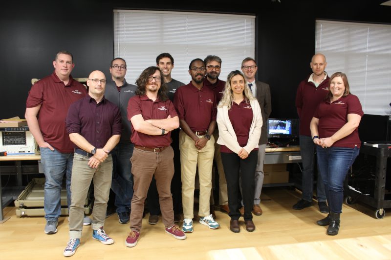 Virginia Tech researchers on Northop Grumman’s Securing Compartmented Information with Smart Radio Systems (SCISRS). Photo by Isabella Rossi for Virginia Tech.